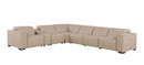 1208 - 7 Piece L-Shaped Leather Reclining Sectional With 3 Power Recliners