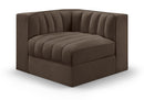 Rummi - Velvet Performance Fabric Upholstered Modular Corner Chair