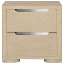 Ladera - 2-Drawer Nightstand Bedside Table - Light Elm