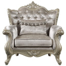 Libertee - Chair With Pillow - Beige Fabric & Champagne