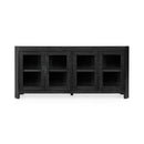 Macarthur - Reclaimed Oak 4 Door Cabinet - Aged Black