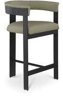 Romeo - Faux Leather Counter Stool With Black Base (Set of 2)