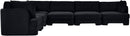 Hammond - Velvet Performance Fabric Upholstered 6 Piece Corner Sectional