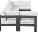 Nizuc - Outdoor Patio 7 Piece Modular Sectional With Gray Frame