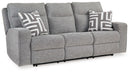 Biscoe - Power Reclining Sofa With Adj Headrest - Pewter