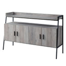 Samiya - TV Stand - Gray Oak & Black