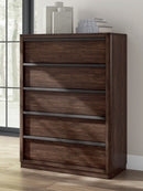Dilenno - Five Drawer Chest - Dark Brown