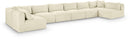 Shaggy - 8 Piece Modular U-Shaped Armless Sectional