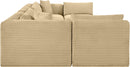 Shaggy - 7 Piece Modular U-Shaped Armless Sectional