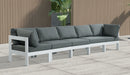 Nizuc - Outdoor Patio 5 Seat Modular Sofa With White Frame