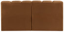 Arc - Velvet 2 Pieces Modular Sofa - Saddle