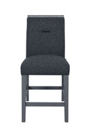 Monaco - 9 Piece Dining Room Set (Bar Table And 8 Bar Stools) - Dark Gray