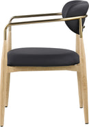 Ronda - Vegan Leather Upholstered Dining Arm Chair - Natural Legs