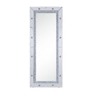 Noralie - 63" X 26" Floor Mirror - Mirrored & Faux Diamonds