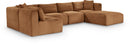 Shaggy - Fabric 6 Piece Modular U-Shaped Sectional