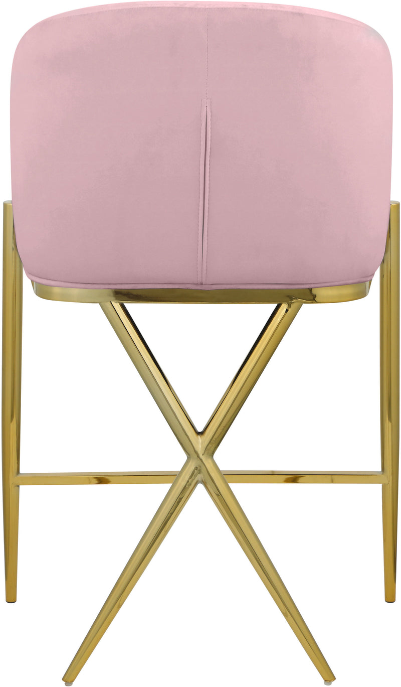 Xavier - Counter Stool with Gold Legs