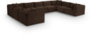 Shaggy - 9 Piece Modular U-Shaped Sectional