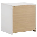 Ines - 2-Drawer Nightstand Bedside Table - White High Gloss