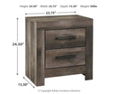 Wynnlow - Two Drawer Night Stand - Gray