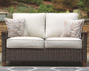 Paradise Trail - Loveseat w/Cushion - Medium Brown