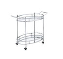 Jinx - Serving Cart - Clear Glass & Chrome