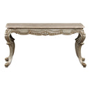 Miliani - Sofa Table With Marble Top - Natural Marble Top & Antique Bronze