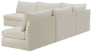 Jacob - Modular Corner Armless Sectional 5 Piece