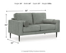 Hazela - Loveseat - Charcoal