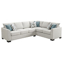 Ashford - Chenille Upholstered Sleeper Sectional Sofa - Greige