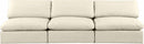 Comfy - Faux Leather Modular Armless Sofa 3 Seats