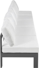 Nizuc - Outdoor Patio 5 Seat Modular Armless Sofa With Gray Frame