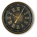 Dairton - Wall Clock - Black / Gold Finish