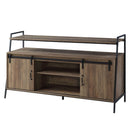 Rashawn - TV Stand - Rustic Oak & Black