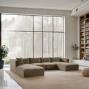 Shaggy - Fabric 5 Piece Modular Sectional With Chaise And Ottoman