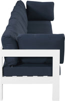 Nizuc - Outdoor Patio 5 Seat Modular Sofa With White Frame
