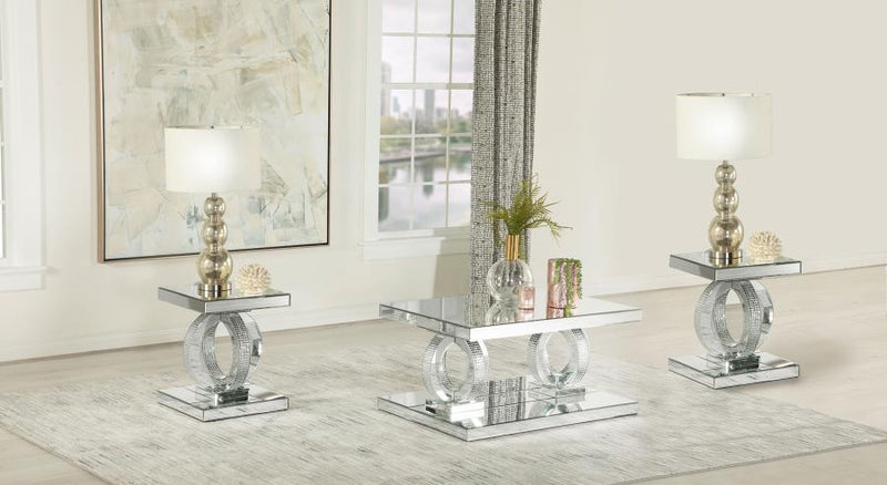 Breena - Mirrored Coffee Table Set