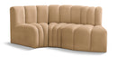 Arc - Velvet 3 Piece Modular L-Shaped Sofa