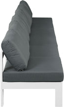 Nizuc - Outdoor Patio 6 Seat Armless Modular Sofa With White Frame