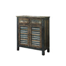 Glancio - Console Cabinet - Antique Oak & Teal