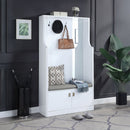 Buck II - Hall Tree - White High Gloss