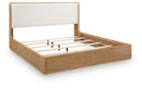 Pamaria - King Upholstered Bed - Light Brown