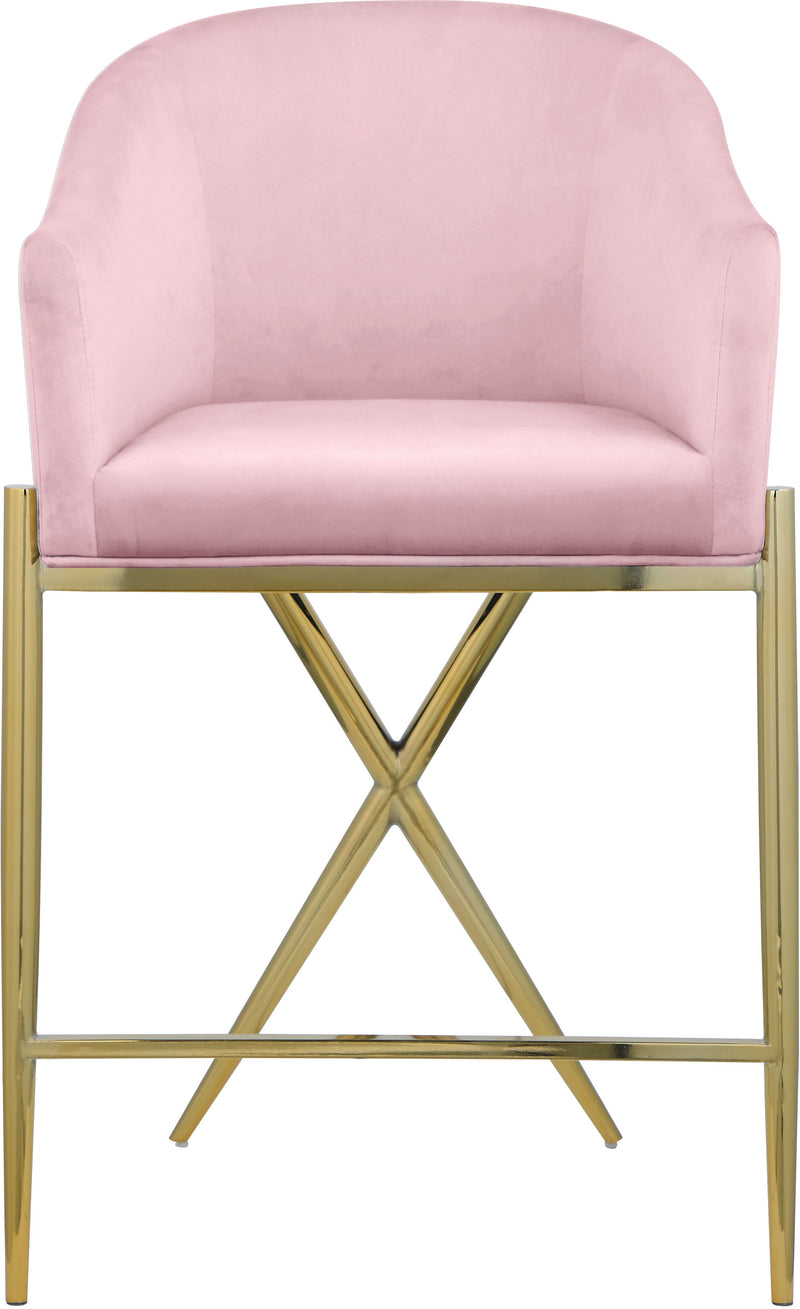 Xavier - Counter Stool with Gold Legs