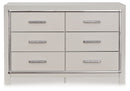 Zyniden - Six Drawer Dresser - Silver