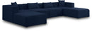 Cube - Linen 6 Piece Modular Double Chaise Sectional