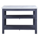 Enapay - Kitchen Island - Marble Top Top & Gray