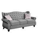 Hannes - Sofa With 2 Pillows - Gray Fabric