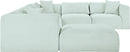 Shaggy - 7 Piece Modular U-Shaped Sectional With Ottoman