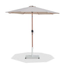Fiji - Aluminum Patio Umbrella With Square White And Teak Base