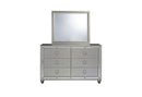 Riley - 5 Piece Queen Bedroom Set (Bed, Dresser, Mirror, 2 Nightstands) - Silver