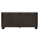 Edwyn - Server With Marble Top - Natural Marble Top & Espresso Finish